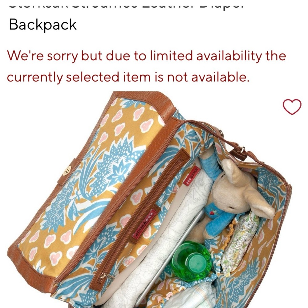 Storksac St. James leather diaper backpack - Picture 7 of 11